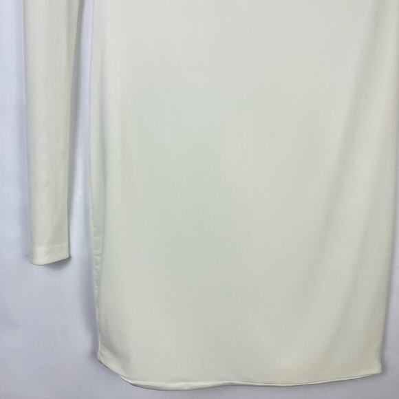 Tiger Mist | Cleo White Mesh Long Sleeves Bodycon Fitted Mini Dress - Picture 7 of 11